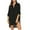 Black, variant on Bigersell Mother Of the Bride Dresses for Wedding Women's Solid Color V-neck 3/4 Sleeve Beach Sunscreen Shirt Dress Valentines Dress Women Shirt Dress Dresses, Style 3480, Green L