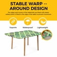 thumbnail image 4 of Bohemia Table Cloths for 5 Foot Rectangle Tables, Vintage Country Farmhouse Boho Style Light Green Patio Waterproof Elastic Fitted Tablecloths, Washable Rectangular Table Cover for Camping, 4 of 8