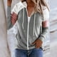 thumbnail image 2 of Chaquetas para mujer, bolsillo erógeno, bloque de Color, cremallera, manga larga, cuello en V, Jaket Shaket, abrigo informal con capucha, Tops, prendas de vestir exteriores Odeerbi ODB-3, 2 of 6