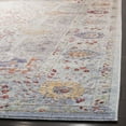 thumbnail image 4 of SAFAVIEH Valencia Joyce Bordered Oriental Polyester Runner Rug, Blue/Multi, 2'3" x 8', 4 of 9