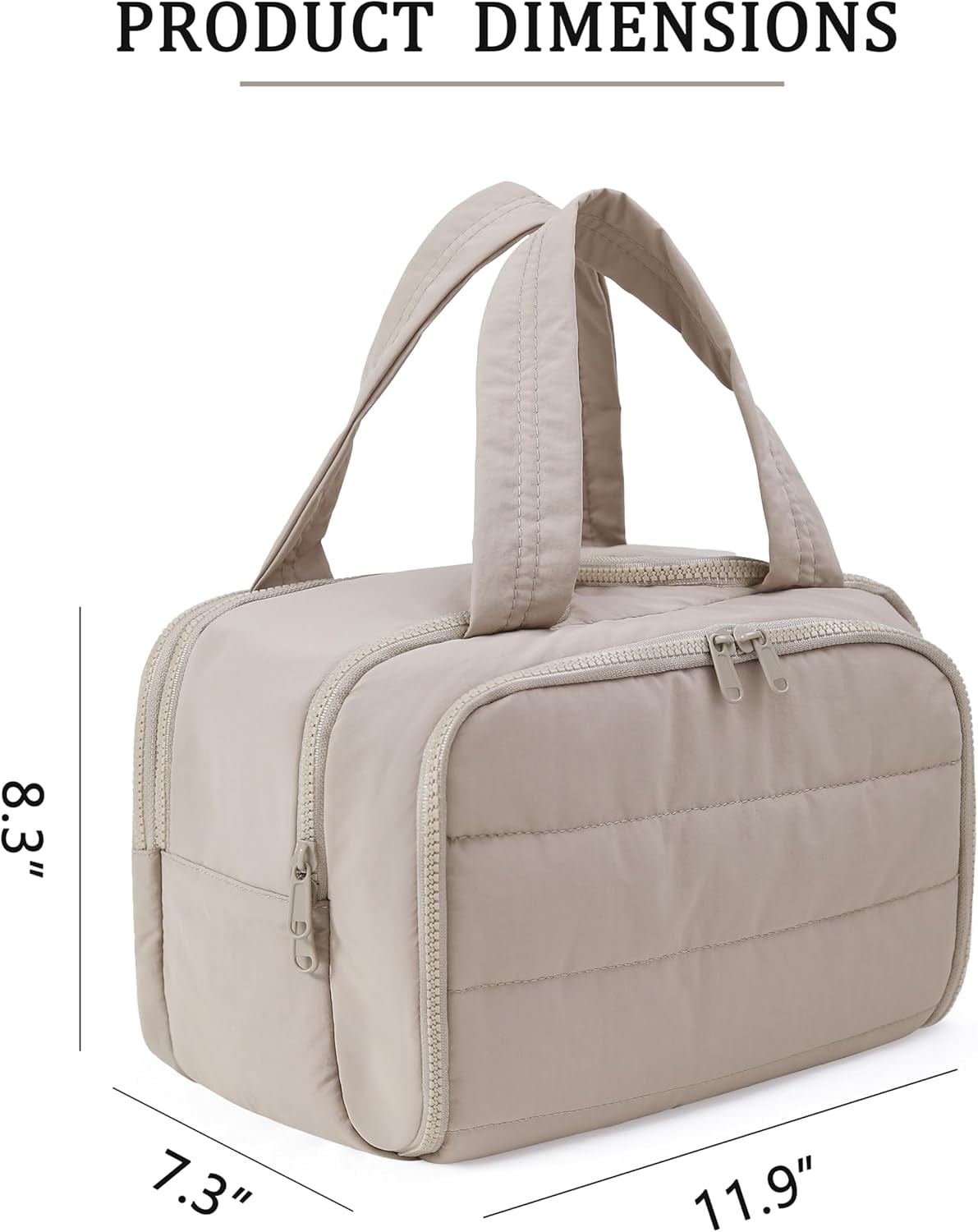 Cloud Carry Bag,Travel Toiletry Bag for Women, Large Puffy Cosmetic Bag with Wet-Dry Separation and Multiple Pockets for Organized Essentials