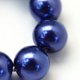 thumbnail image 3 of Baking Painted Glass Pearl Bead Strands Pearlized Round Dark Blue 3~4mm Hole: 0.5mm about 195pcs/strand 23.6 inch, 3 of 4