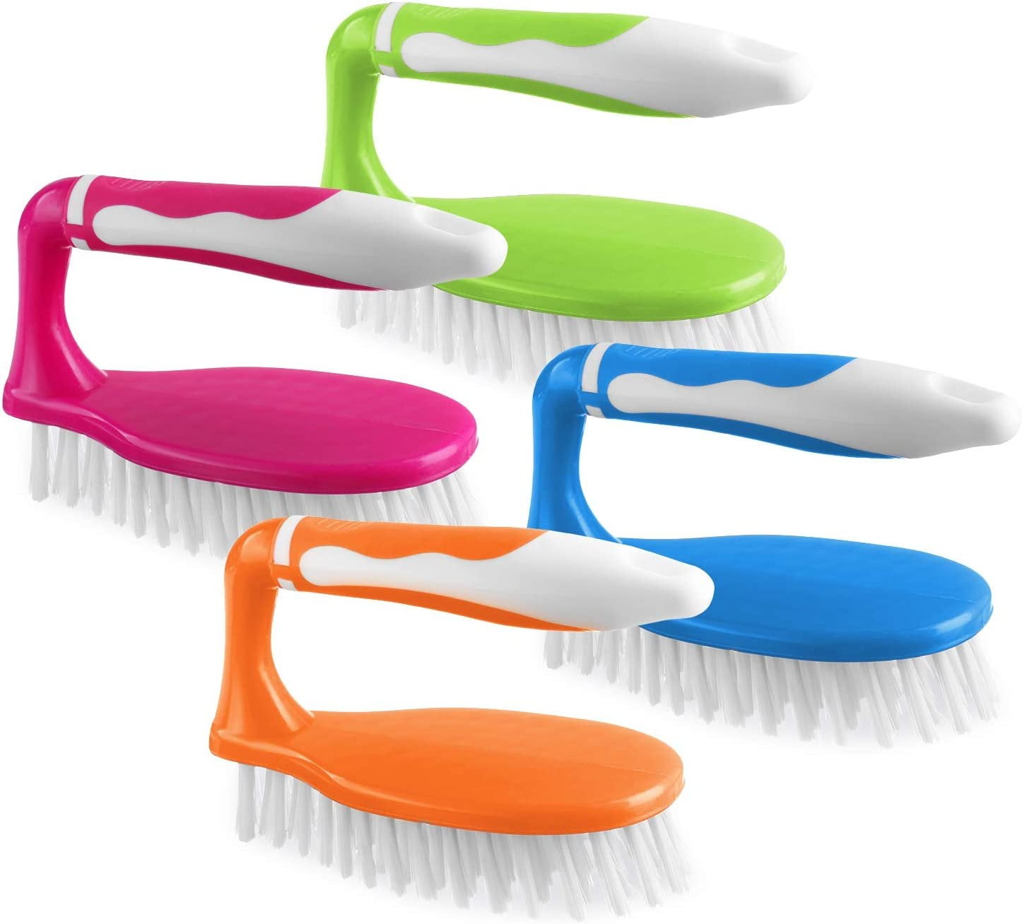 Scrub Brush for Cleaning Pack of 4 Comfort Grip Cleaning Brush