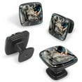 thumbnail image 2 of 4 Pcs Cabinet Handle Drawer Pulls Abstract Rhinoceros Knobs with Screws Square Furniture Office Cabinet Knob Decoration, 2 of 7