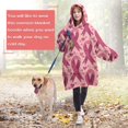 thumbnail image 4 of Wearable Oversized Blanket,Pink Breast Cancer and Love Wearable Blanket Hoodie for Adults,Cozy Hooded Blankets with Super Pockets,Super Warm Fuzzy Pullover for Women & Men, 4 of 6
