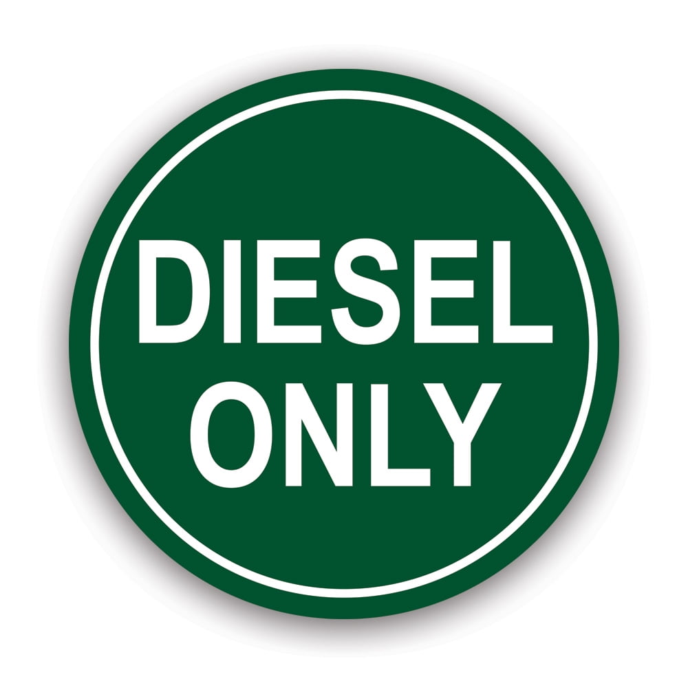 Diesel Only Sticker Decal Self Adhesive Vinyl Weatherproof Made in USA go green gas fuel