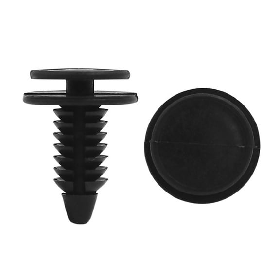 Unique Bargains 100 Pcs Black Plastic Rivet Fastener Mud Flaps Bumper Fender Clips 8 x 19 x 17mm