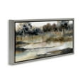 thumbnail image 2 of Trees By Lakeside Landscape Gray Floating Frame Canvas Art, 25 x 11, 2 of 8