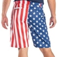 thumbnail image 2 of Men's American Flag Golf Shorts Patriotic Stars and Stripes 4th of July USA, 2 of 3