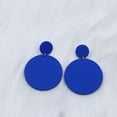 thumbnail image 2 of Pendientes de pintura en aerosol redondos grandes de 15 colores para otoño e invierno, pendientes de temperamento acrílico, pendientes simples para mujer, 2 of 4