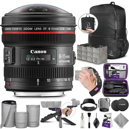 Canon EF 8-15mm f/4L Fisheye USM Ultra-Wide Zoom Lens with Altura Photo Essential Accessory and Travel (Best Cheap Fisheye Lens For Canon)