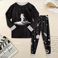 thumbnail image 2 of UAYOTSE Childrens 3D Print Pajama Set Toddler 6 12 18 24 Months 2T 3T 4T 5T fit Pjs Soft Breathable Long Sleeve Casual Home Clothes Size 5-6 Years, 2 of 8