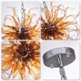 thumbnail image 2 of Longree Golden Sputnik Firework Chandelier, Blown Glass Pendant Light Fixture for Children's Rooms, Bedrooms, Living Rooms - 20x20 inch, 2 of 7