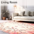 thumbnail image 2 of ODIKA 4' x 6' Machine Washable Non-Slip Area Rug, Floral Flower High Traffic Rug, Pink, 110442, 2 of 7