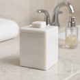 thumbnail image 5 of Creative Home TAJ Creamy White Marble Cotton Ball Swab Holder, Bathroom Canister, 5 of 9