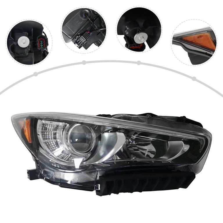 Full LED Headlamp Fit 2014 2015-2017 Infiniti Q50 Headlight