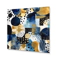 thumbnail image 2 of Designart "Sapphire and Gold Fusion Motifs XVII" Minimalism Metal Wall Art, 2 of 5