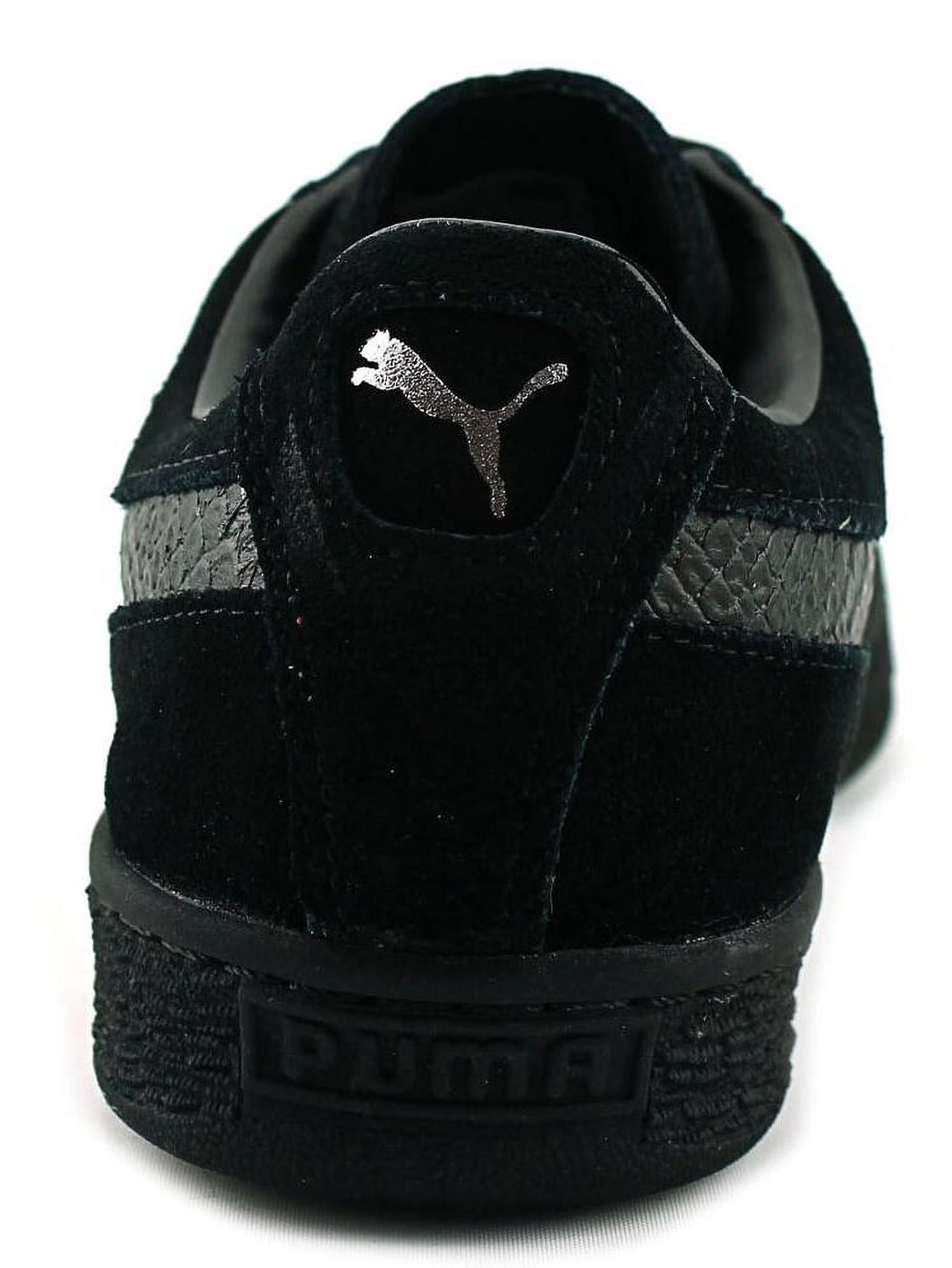 PUMA Men's Suede Classic Mono Reptile Fashion Sneaker, Black, 4 D(M) US (Puma Black-puma Silv, 13 D(M) US) - image 2 of 5