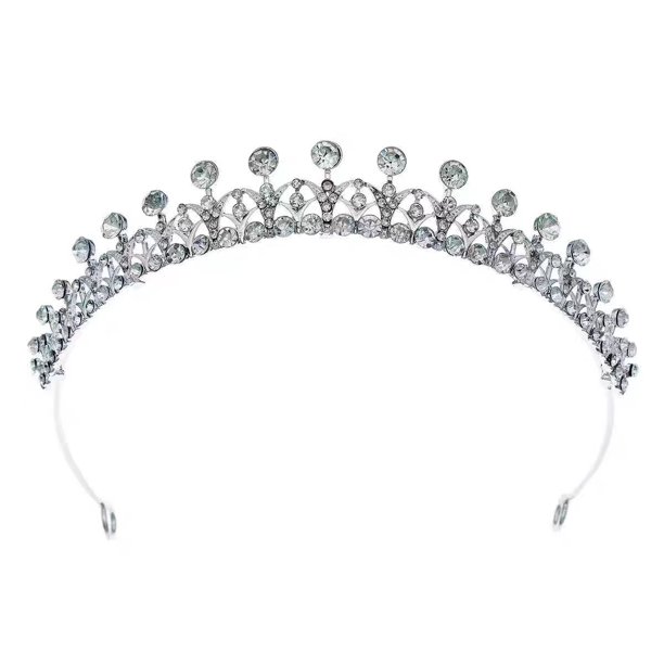 KAKOWELY Corona de cumpleaños para mujer, elegante tiara de diamantes de imitación para boda, accesorio para el cabello de novia, corona de fiesta para novias, damas de honor y ocasiones formales.