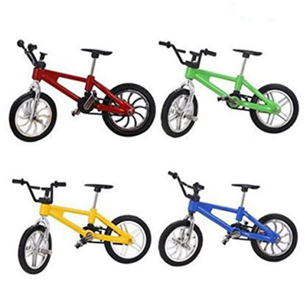 4 Pcs Miniature Finger Mountain Bike Excellent Functional Metal Toys