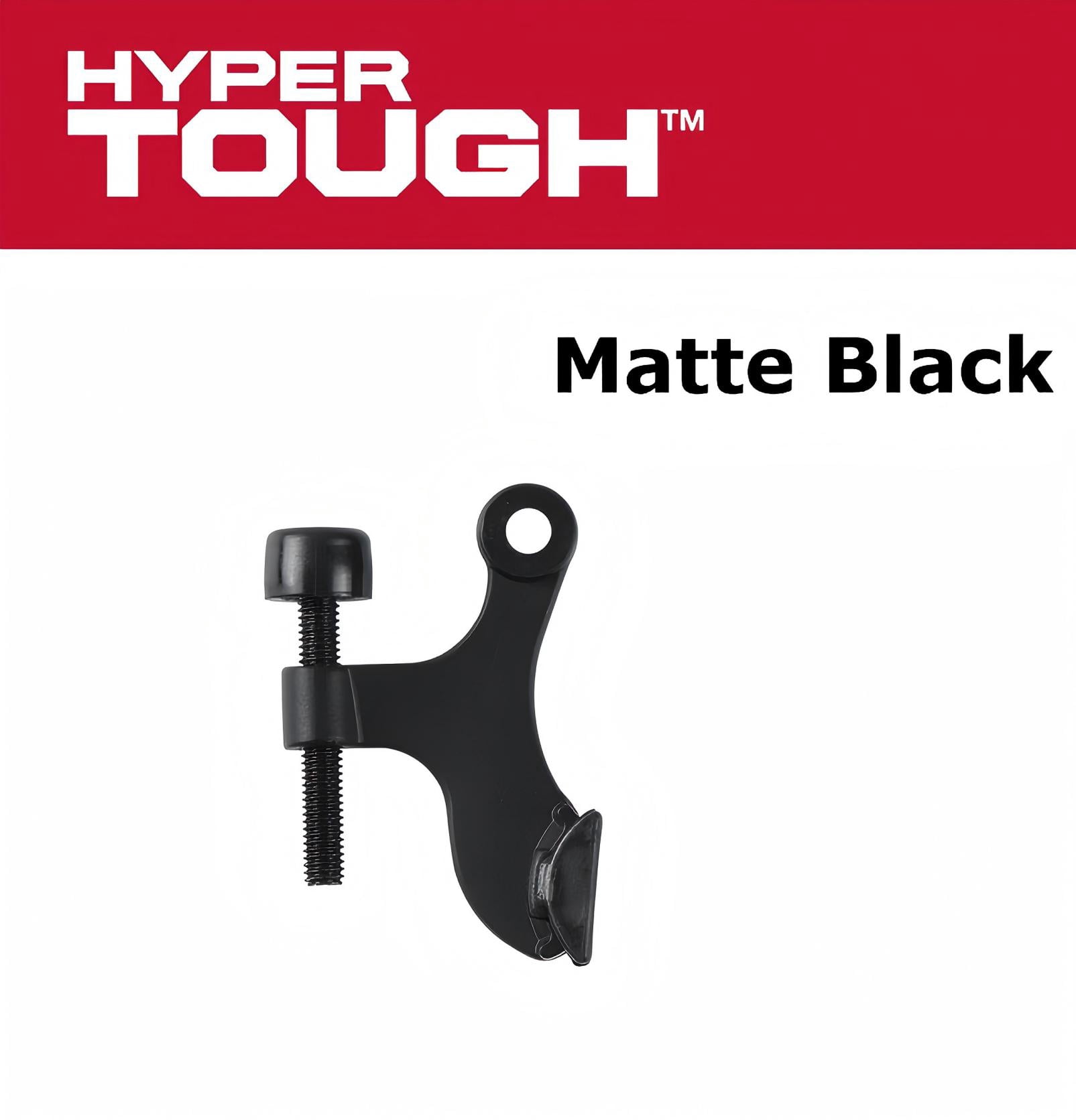 Hyper Tough Hinge Pin Mounted Doorstop, Black