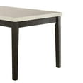 thumbnail image 5 of Acme Nolan Dining Table in White Marble Top & Salvage Dark Oak Finish Indoor 64"L x 38"W x 30"H, 5 of 8