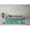 thumbnail image 3 of Ahgly Company Indoor Square Abstract Light Blue Modern Area Rugs, 8' Square, 3 of 4