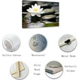 thumbnail image 2 of ZHONGYUTONG Zen Canvas Wall Art Stone Lotus Flower Picture Prints Water Lily Nature Spa Painting Bathroom Artwork for Meditation Spiritual Room Decor (20.00" x 30.00"), 2 of 6