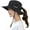 Black, variant on Women's Ponytail Sun Hat UV Protection Foldable Mesh Wide Brim Beach Fishing Hat