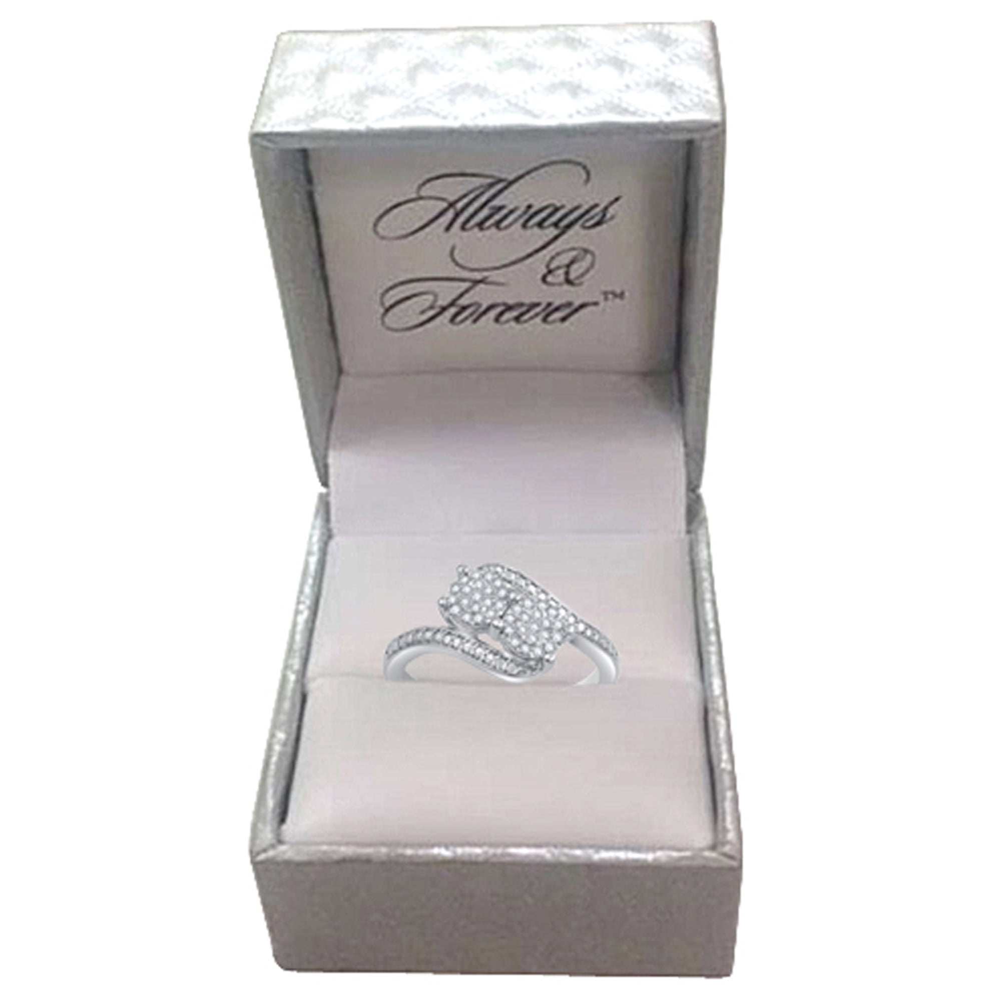 Arista 1/6 Ct Diamond White Composite Two-Stone Women's Ring in Sterling Silver (I-J, I2-I3)