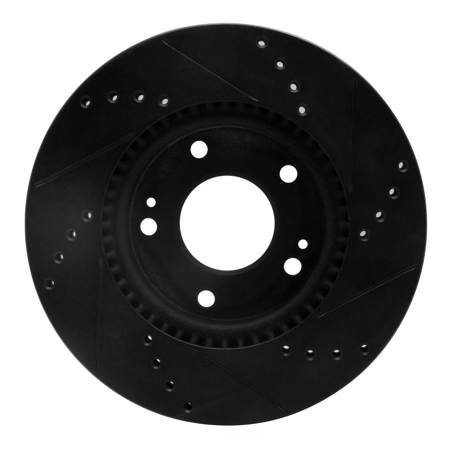 Dynamic Friction Company 633-03016L DFC Brake Rotor - Drilled And Slotted - Black