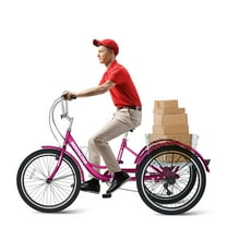 ABORON Adult Tricycles, 7 Speed Adult Trikes 20/24/26 inch 3 Wheel Bikes, Cruise Bike with Basket for Seniors, Women, Men for Recreation, Shopping, Multiple Colors