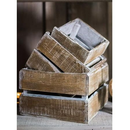 

OSK-RusticReach Square Cube Solid Wood CratesA-Small