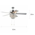 thumbnail image 4 of Bryanya 5-Blade 52-Inch Chrome Lighted Ceiling Fans with Crystal Shade (Remote Controlled), 4 of 5