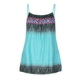 thumbnail image 4 of USSUMA Womens Blouses Tops Dressy Marble Print Pleated Flowy Tops for Women Casual Summer Round Neck Plus Size Tunic Women's Sleeveless Spaghetti Strap Cami Tank T-Shirts Trendy, 4 of 8