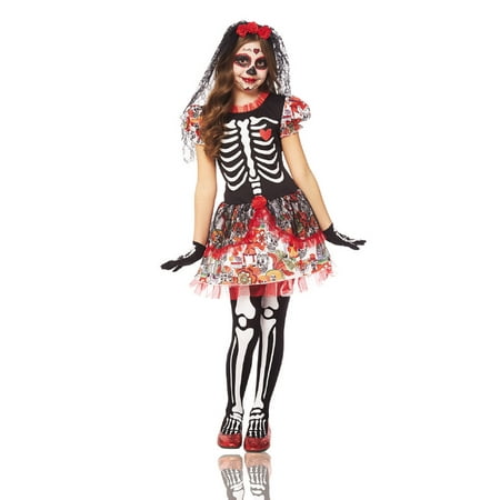 Day of the Dead Girl Child Costume - Medium - Walmart.com