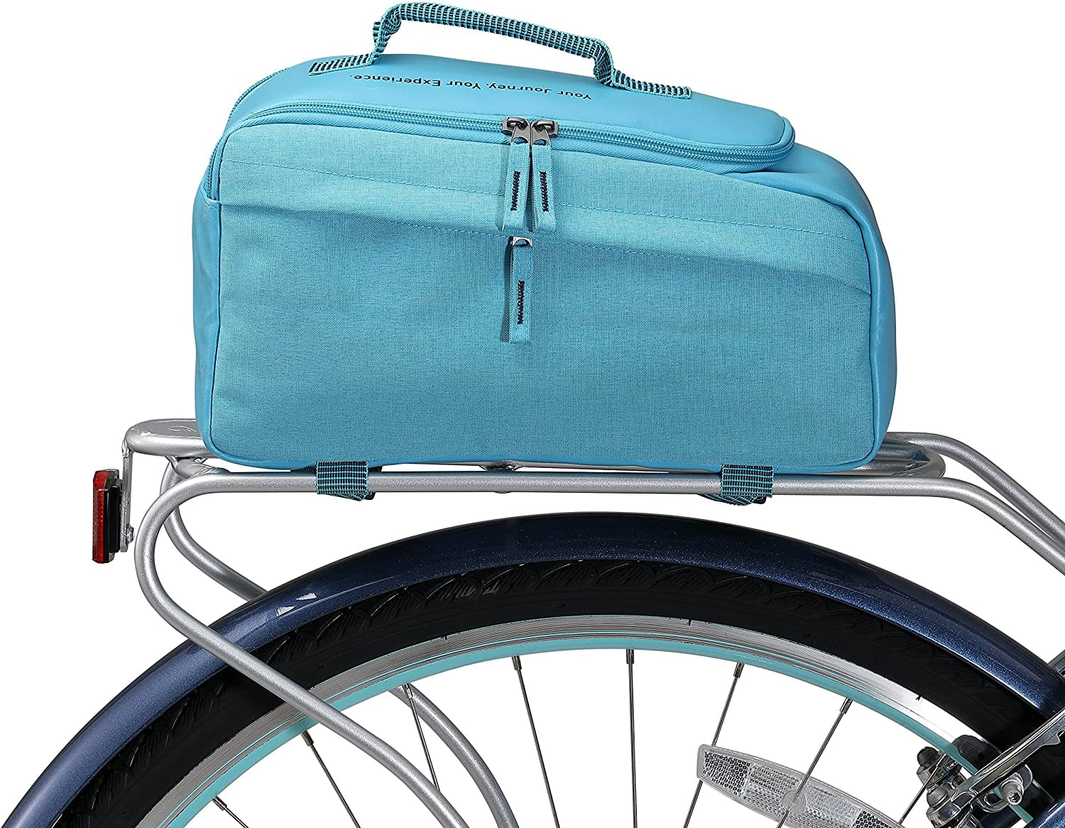 sixthreezero Bicycle Pannier Bag Rear Rack Trunk with Waterproof, Carry Handle, Light Blue