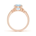 thumbnail image 2 of ANGARA Natural Classic Oval 2.2 ct Aquamarine Criss-Cross Cocktail Ring in 14K Rose Gold for Women (Size-10x8mm) | March Birthstone, Anniversary, Jewelry Gift for Women | Natural Aquamarine Ring, 2 of 9