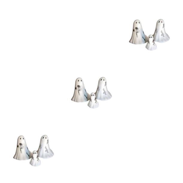 Wosthever Spooky Halloween Sculptures Set - Artesanía segura y exquisita para los amantes de la emoción Estatua de escritorio 3 piezas Type1 NO1