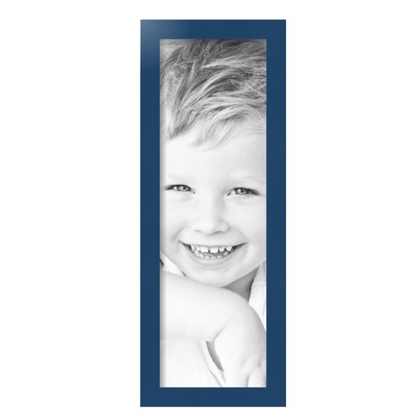 ArtToFrames 8x25 inch Blue Picture Frame, Blue Wood Poster Frame (4118)