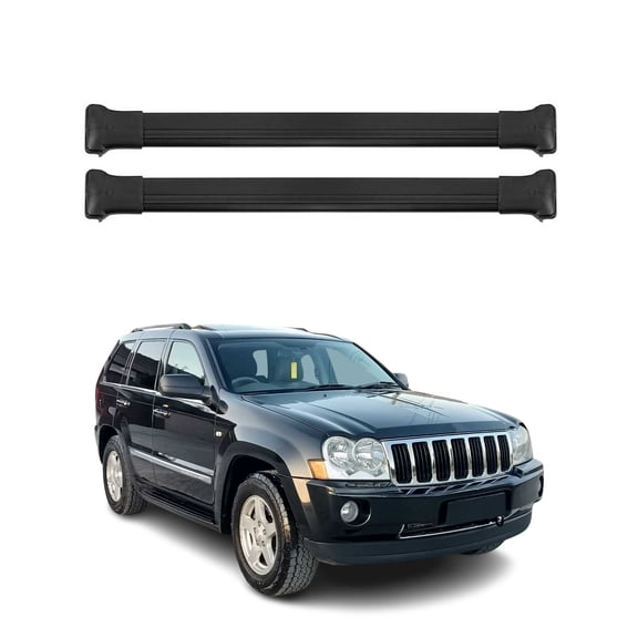 Roof Rack Cross Bars Luggage Carrier for Jeep Grand Cherokee 2005-2010 Black
