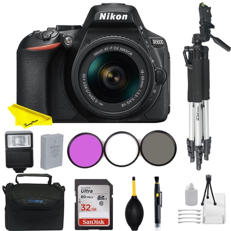 Nikon D5600 DSLR Camera with 18-55mm Lens+FilterKit+ 32GB MemoryCard+ Cleaning Kit