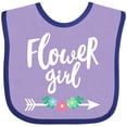 thumbnail image 3 of Inktastic Flower Girl with Arrow and Flowers Girls Baby Bib, 3 of 4