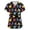Orange, variant on LTTVQM Easter Scrub Tops for Women 2026 Rabbit Eggs Graphic Happy Short Sleeve Clothes Comfortable V-Neck Holiday Scrub Tops with Pockets Light pink L