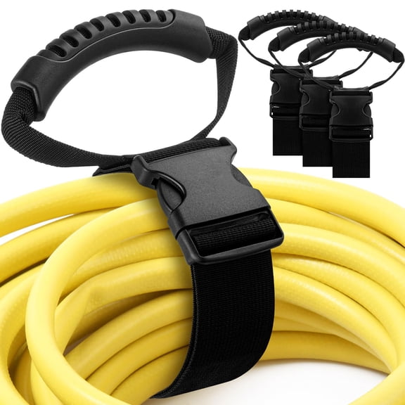 Lekou 3 Pack Adjustable Extension Cord Organizer Holder with Handle Extension Cord Wrap Garage Hose Storage Hanger Straps for Men Workshop Garden Organization Storage Pool Boat Rv Cords, and Cables