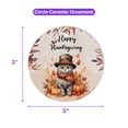 thumbnail image 5 of Happy Thanksgiving British Shorthair Welcome Thankful Fall Autumn Pumpkin Ceramic Round Ornament Cat Lover Kitten Owner Gifts Home Tree Decor - 02021, 5 of 5