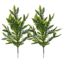 Danhjin Fake Plants, 12 Inch Christmas Norfolk Branches Green Plants Artificial Decor Low Maintenance Indoor Outdoor Fake Plant Decor for Home Office Decor