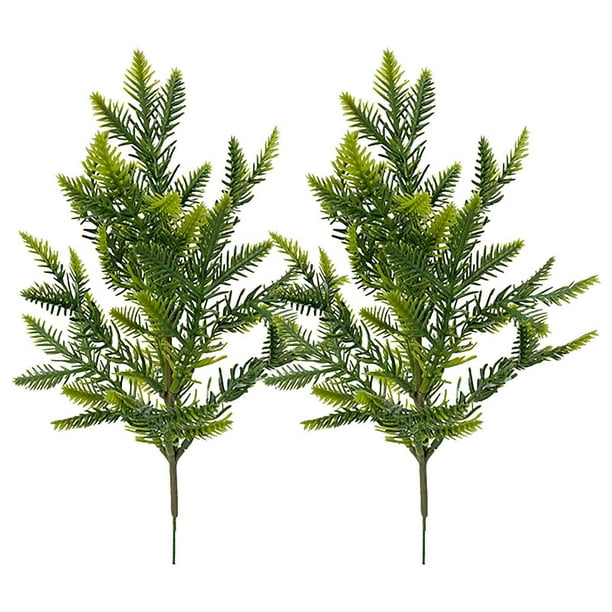 Artificial Christmas Branches, Norfolk Faux Branches, 12 Inch DIY Crafts Xmas Indoor Outdoor Home Decor, Realistic Evergreen Branches, Premium Quality Faux Greenery, Lightweight Portable