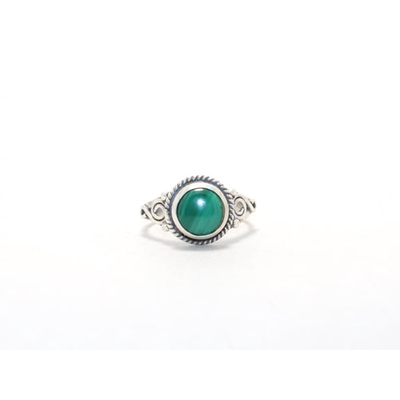 Heaven Crafts 925 Sterling Silver Malachite Ring Green Gemstone Ring For Women Anniversary Gift Item
