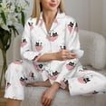 thumbnail image 6 of Uemuo Umbrella Cat Pattern Womens Pajama Sets,PJ Set for Women,Pajamas for Women Logo,Long Sleeve Pajama Set for Women,Soft Long Sleeve Top With Pants-Medium, 6 of 9